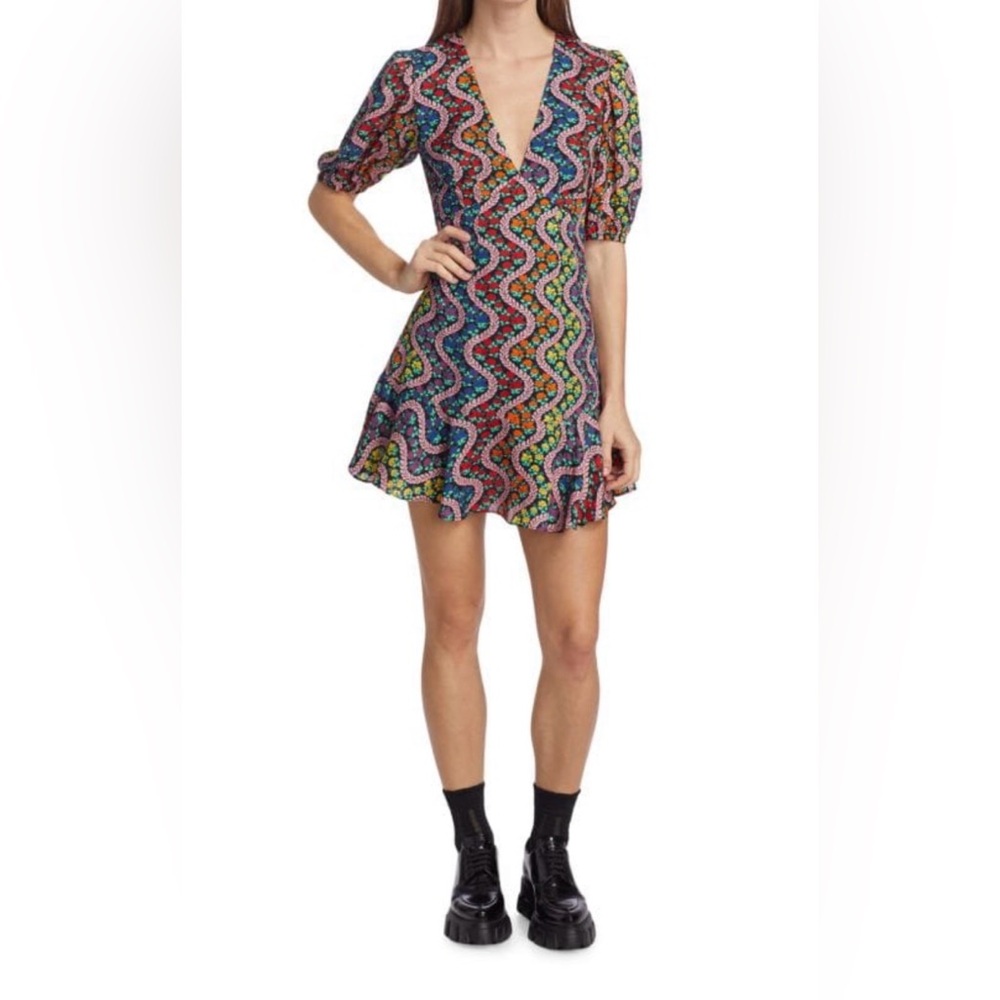 RHODE Colorful Wave Pattern Mini Dress - Picture 2 of 9